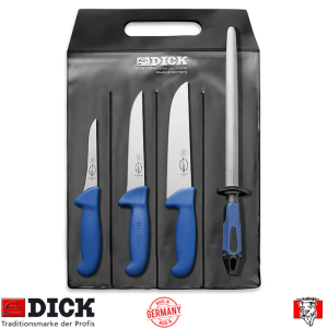 Set noževa Dick 8 2555-00, ErgoGrip, pakiranje 3 kom + oštrač, plavi