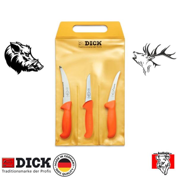 Set noževa Dick 8 2556-20, ErgoGrip, pakiranje 3 kom, narančasti