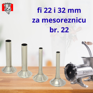 Tuljci za mesoreznicu Porkert br.22, inox