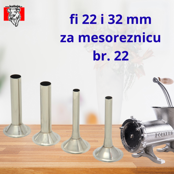 Tuljci za mesoreznicu Porkert br.22, inox