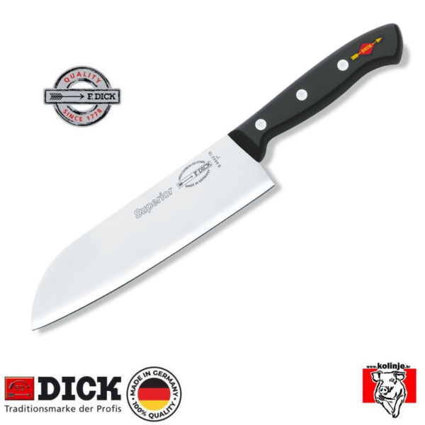 Nož Dick SANTOKU Superior 8 4442 – 18 cm, crni