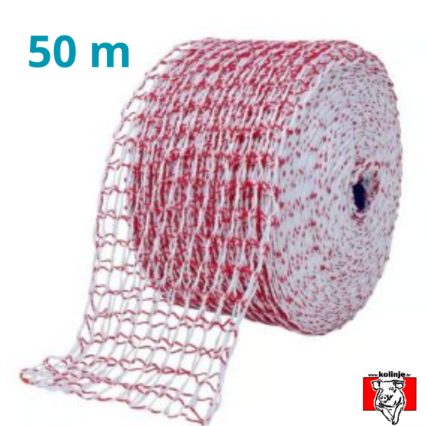 22/5/RED/62/00 MREŽICA ZA MESO 22 OKA  CRVENO BIJELA  pak. 50 M