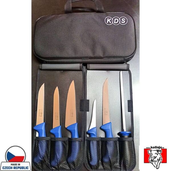2674 NOŽ KDS SET 5 KOM + OŠTRAČ U TORBI