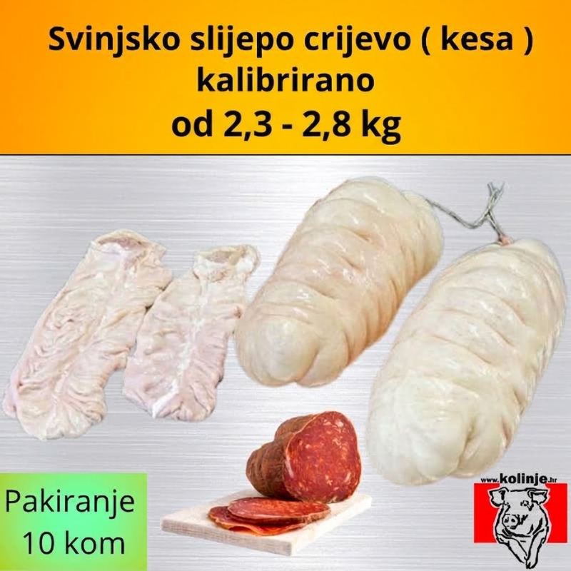 SVINJSKO SLIJEPO CRIJEVO 2,3 DO 2,8 KG, KALIBRIRANO 10 KOM